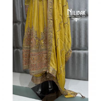 Yellow Long Length Anarkali Suit
