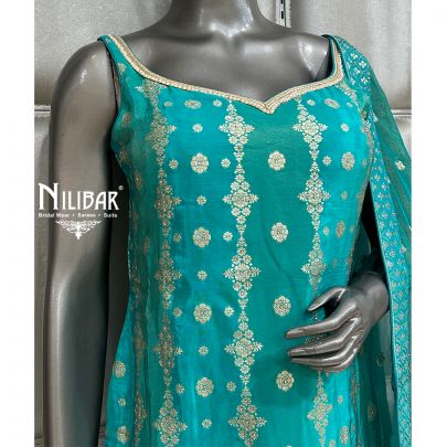 Sapphire Blue Crepe Palazzo Set
