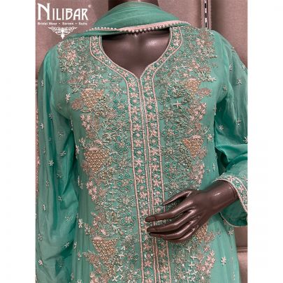 Seafoam Green Chinon Panelled Palazzo Set
