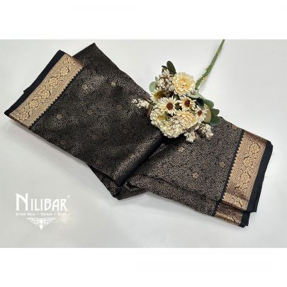 Black Silk Kanjivaram Saree