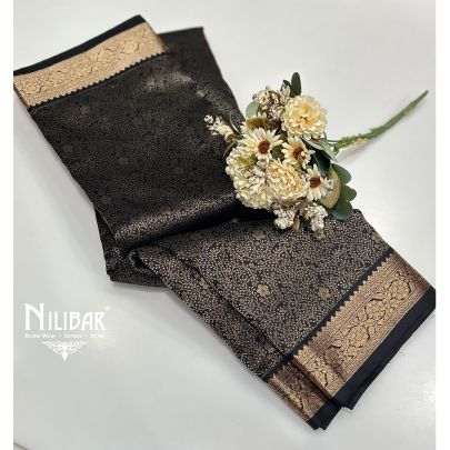 Black Silk Kanjivaram Saree