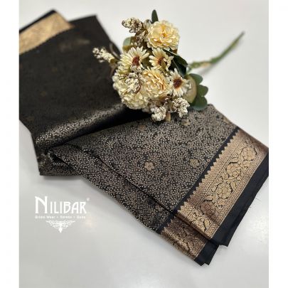 Black Silk Kanjivaram Saree