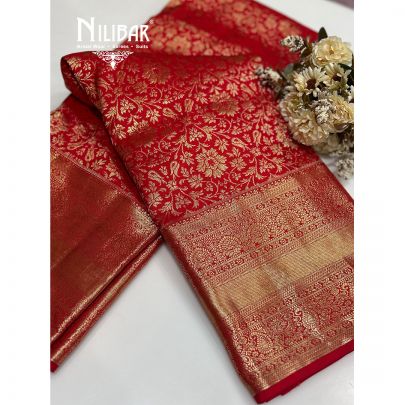 Red Silk Kanjivaram Saree