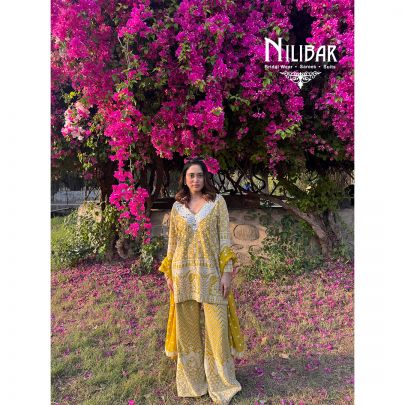 Ishita Sandhu In Our Yellow Georgette Embroidered Co-ord Set