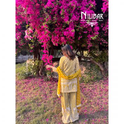 Ishita Sandhu In Our Yellow Georgette Embroidered Co-ord Set
