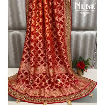 Berry Red Bandhani Dupatta