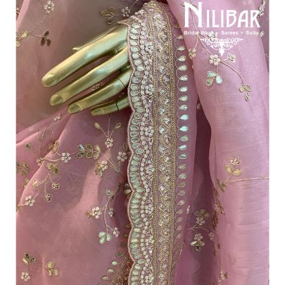 Mauvelous Pink Georgette Saree