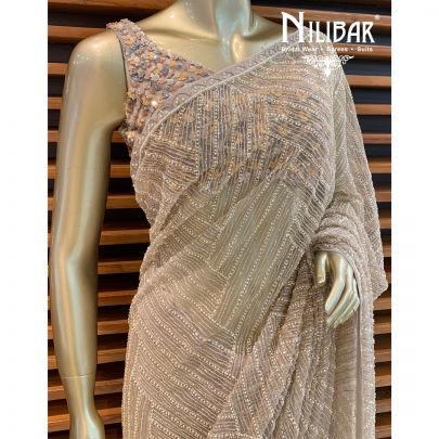 Mouse Net Saree