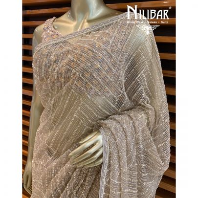 Mouse Net Saree