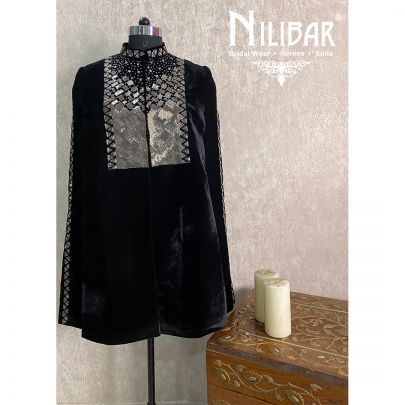 Jade Black Velvet Capes