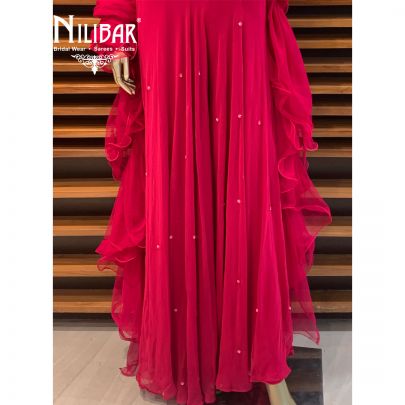 Magenta Georgette Palazzo Set