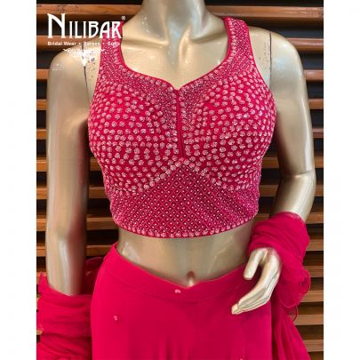Magenta Georgette Palazzo Set