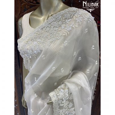 White Organza Saree