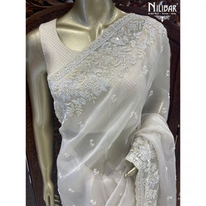 White Organza Saree