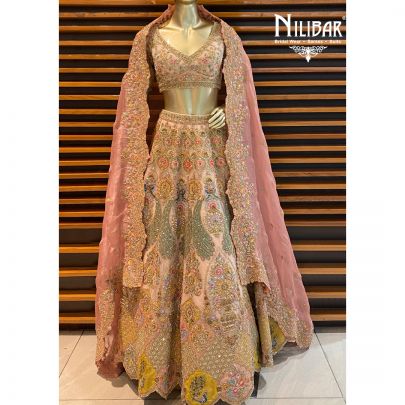 Watermelon Pink Bridal Lehenga