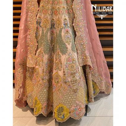 Watermelon Pink Bridal Lehenga