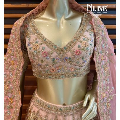 Watermelon Pink Bridal Lehenga