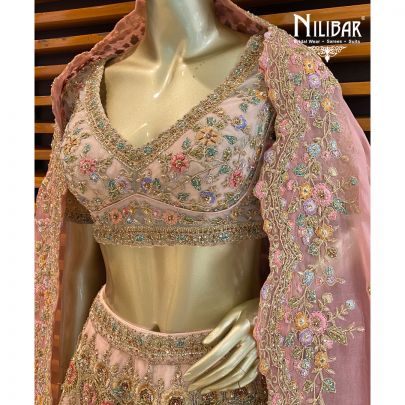 Watermelon Pink Bridal Lehenga