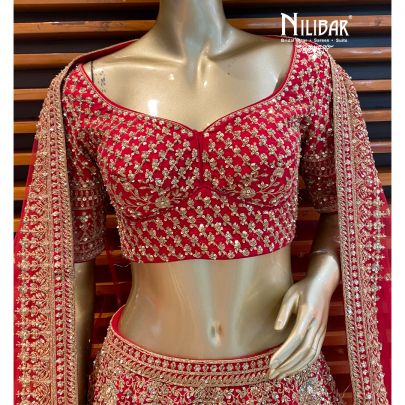Scarlet Silk Bridal Lehenga