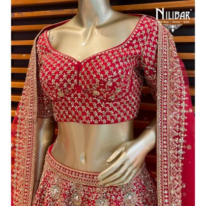 Scarlet Silk Bridal Lehenga