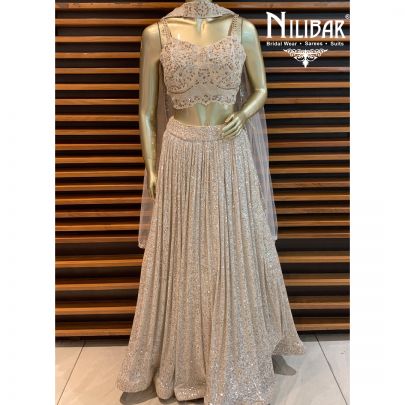 Clotted Cream Net Lehenga