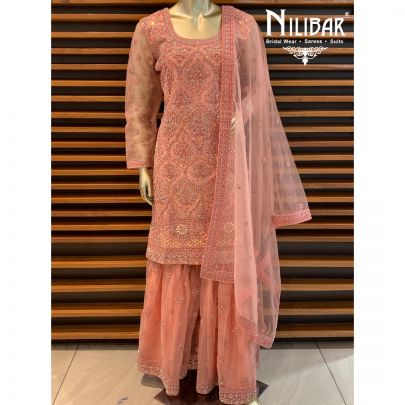 Rose Pink Sharara Suit