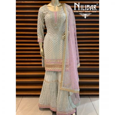 Light Blue Georgette Garara Suit