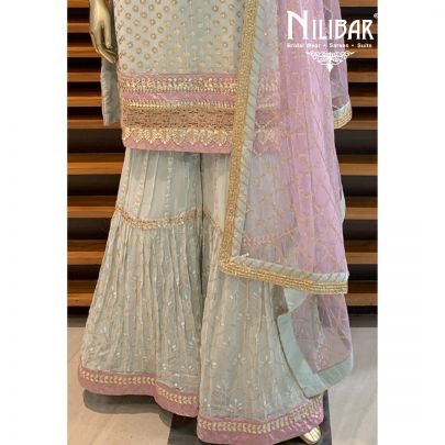 Light Blue Georgette Garara Suit
