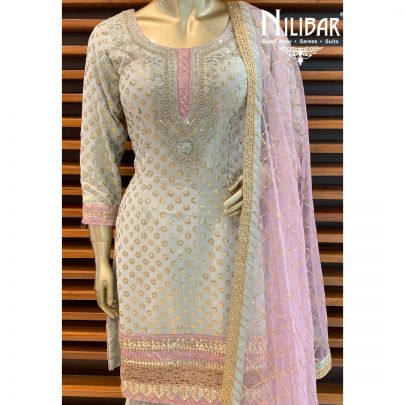 Light Blue Georgette Garara Suit
