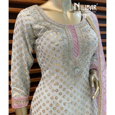 Light Blue Georgette Garara Suit