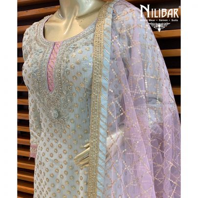 Light Blue Georgette Garara Suit