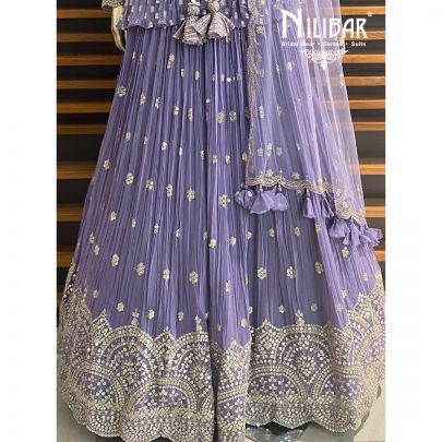 Heather Purple Jacket Style Lehenga