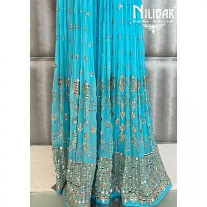 Arctic Blue Georgette Jumpsuit