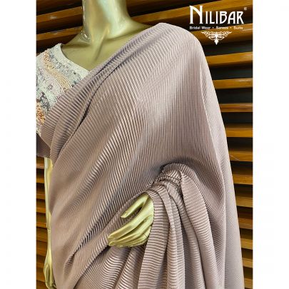 Mauve Lycra Saree