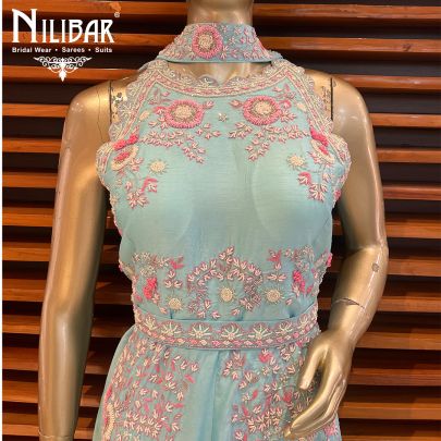 Powder Blue Silk Jumpsuit