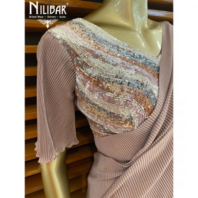 Mauve Lycra Saree