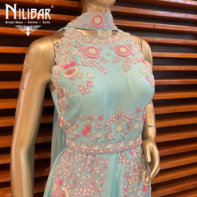 Powder Blue Silk Jumpsuit