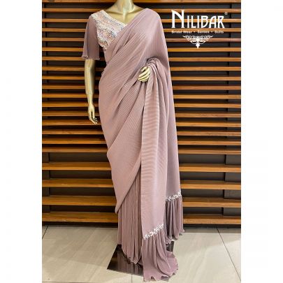 Mauve Lycra Saree