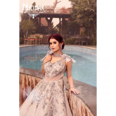 Grey Silk Gown