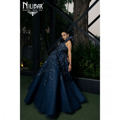 Blue Net Gown