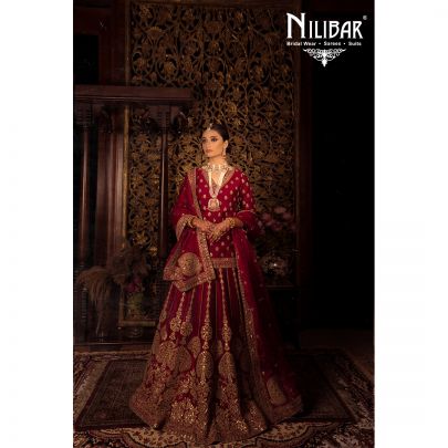 Ruby Silk Bridal Lehenga