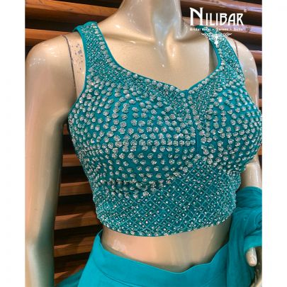 Rama Green Georgette Palazzo Set
