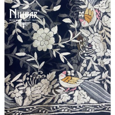 Navy Blue Pure Georgette Dupatta