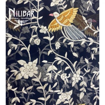 Navy Blue Pure Georgette Dupatta