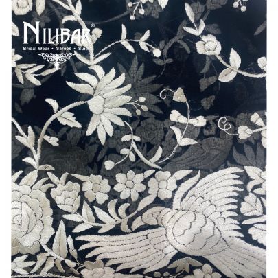 Black Pure Georgette Dupatta