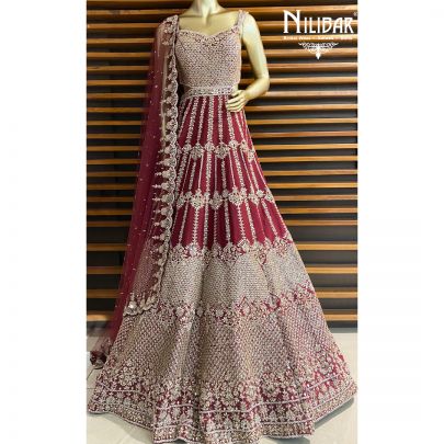 Berry Red Silk Gown