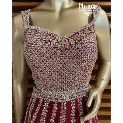 Berry Red Silk Gown