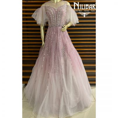 Pastel Lilac Net Gown