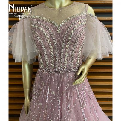 Pastel Lilac Net Gown