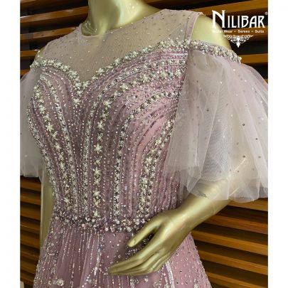 Pastel Lilac Net Gown